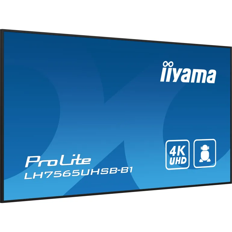 iiyama LH7565UHSB-B1 visualizzatore di messaggi Design chiosco 189,2 cm (74.5") LED Wi-Fi 800 cd m² 4K Ultra HD Nero Processore