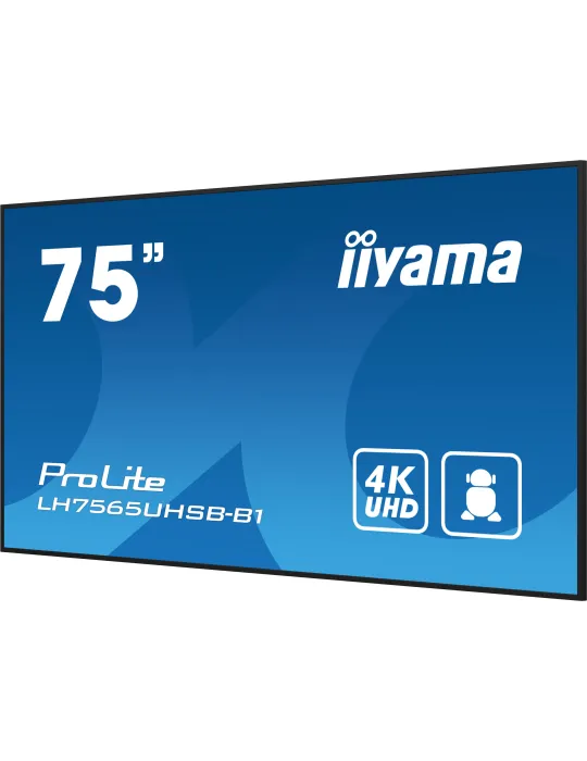 iiyama LH7565UHSB-B1 visualizzatore di messaggi Design chiosco 189,2 cm (74.5") LED Wi-Fi 800 cd m² 4K Ultra HD Nero Processore