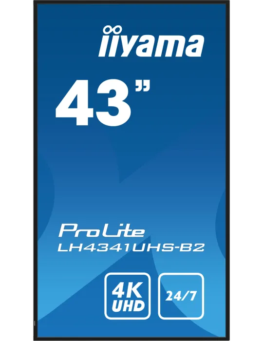 iiyama LH4341UHS-B2 visualizzatore di messaggi 108 cm (42.5") LCD 500 cd m² 4K Ultra HD Processore integrato Android 8.0 24 7