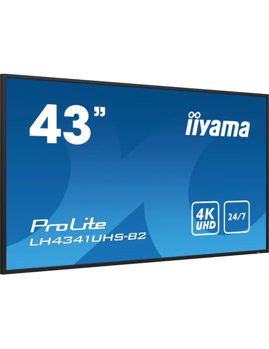 iiyama LH4341UHS-B2 visualizzatore di messaggi 108 cm (42.5") LCD 500 cd m² 4K Ultra HD Processore integrato Android 8.0 24 7