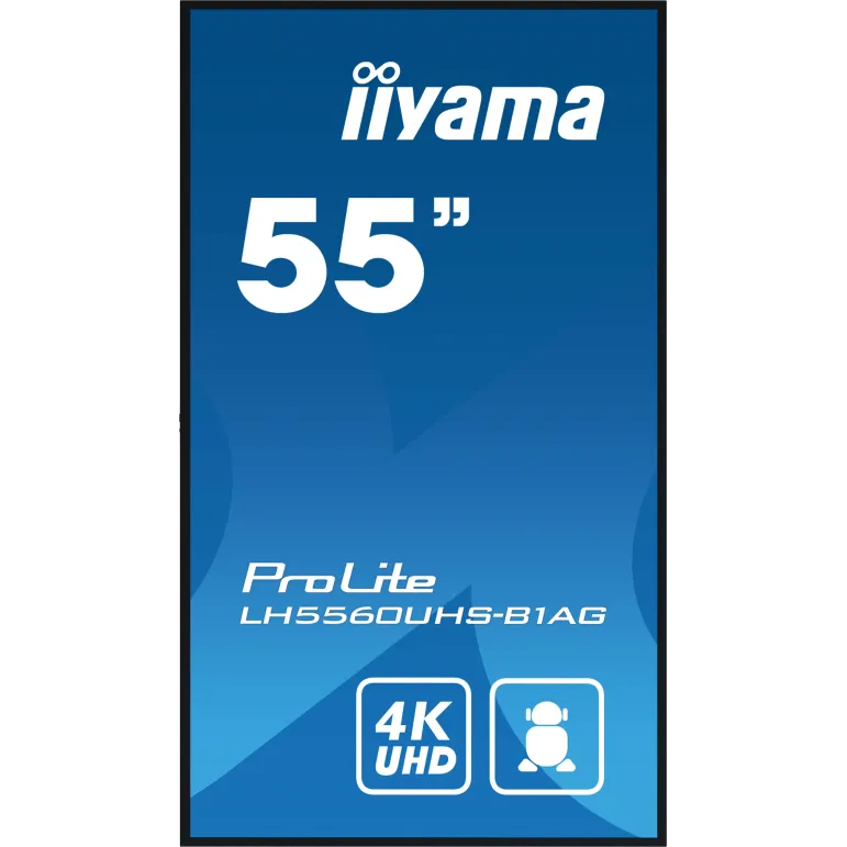 iiyama LH5560UHS-B1AG visualizzatore di messaggi Pannello A digitale 138,7 cm (54.6") LED Wi-Fi 500 cd m² 4K Ultra HD Nero