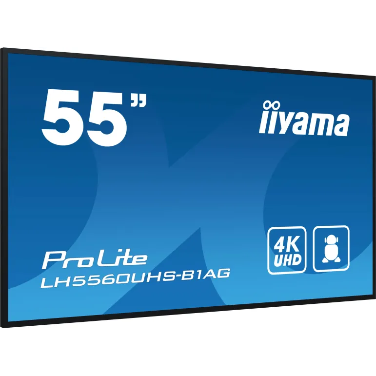 iiyama LH5560UHS-B1AG visualizzatore di messaggi Pannello A digitale 138,7 cm (54.6") LED Wi-Fi 500 cd m² 4K Ultra HD Nero