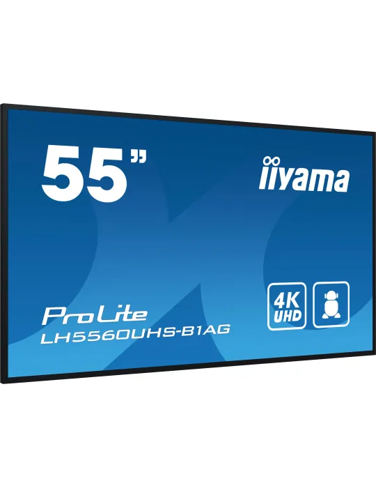 iiyama LH5560UHS-B1AG visualizzatore di messaggi Pannello A digitale 138,7 cm (54.6") LED Wi-Fi 500 cd m² 4K Ultra HD Nero