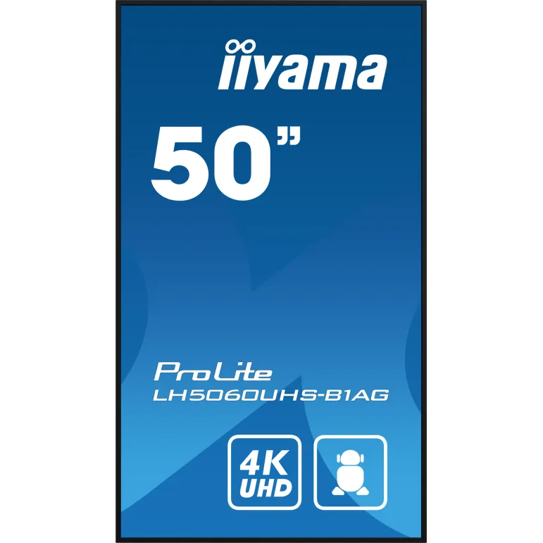 iiyama LH5060UHS-B1AG visualizzatore di messaggi Pannello A digitale 125,7 cm (49.5") LED Wi-Fi 500 cd m² 4K Ultra HD Nero