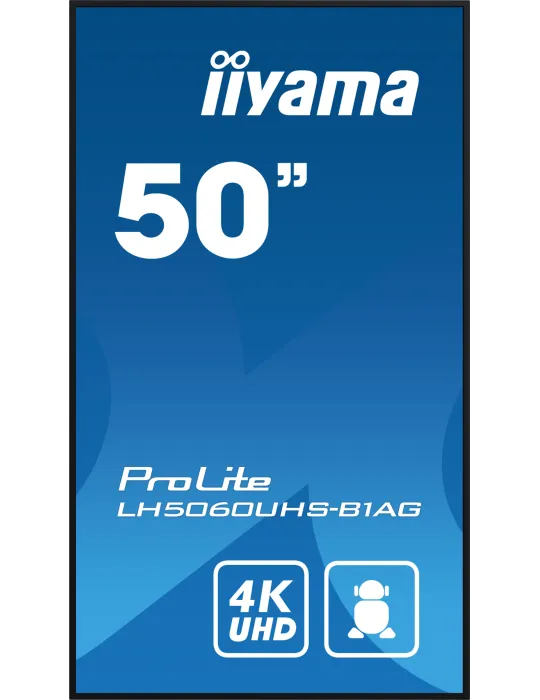 iiyama LH5060UHS-B1AG visualizzatore di messaggi Pannello A digitale 125,7 cm (49.5") LED Wi-Fi 500 cd m² 4K Ultra HD Nero