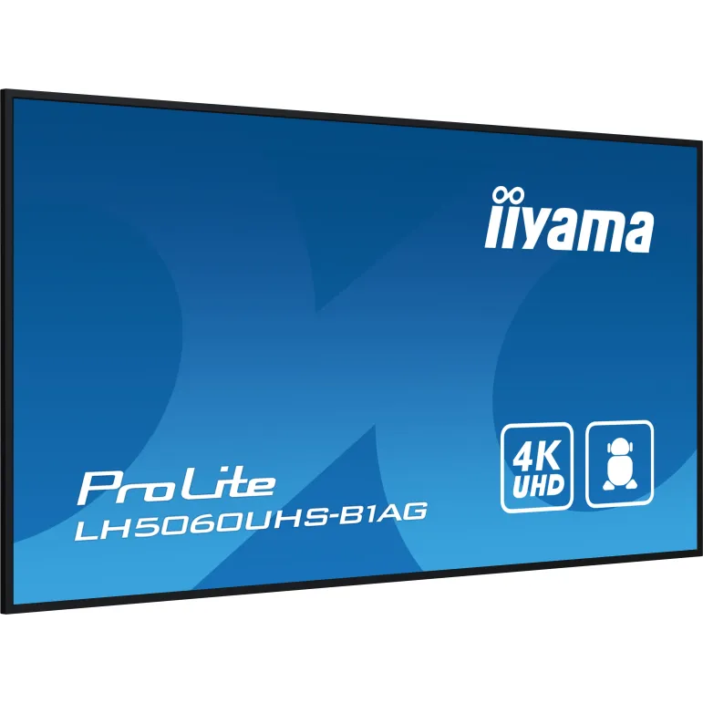 iiyama LH5060UHS-B1AG visualizzatore di messaggi Pannello A digitale 125,7 cm (49.5") LED Wi-Fi 500 cd m² 4K Ultra HD Nero