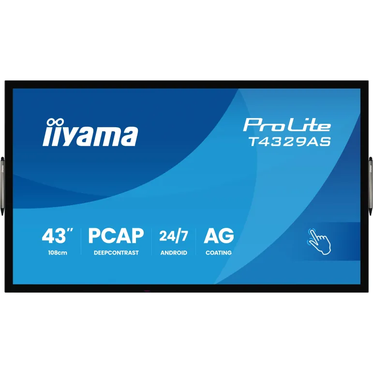 iiyama T4329AS-B1AG Monitor PC 108 cm (42.5") 3840 x 2160 Pixel 4K Ultra HD LED Touch screen Nero