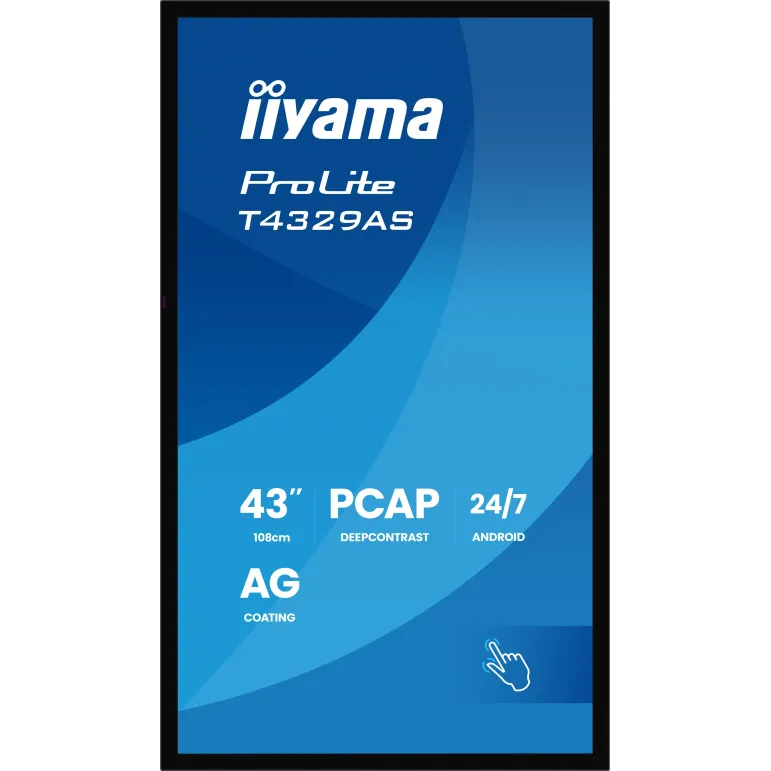 iiyama T4329AS-B1AG Monitor PC 108 cm (42.5") 3840 x 2160 Pixel 4K Ultra HD LED Touch screen Nero