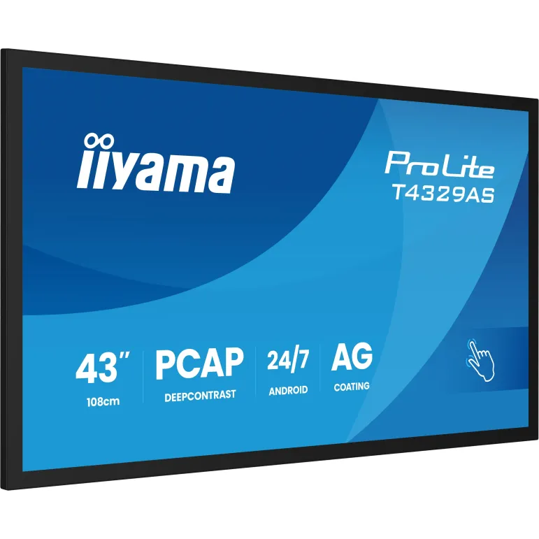 iiyama T4329AS-B1AG Monitor PC 108 cm (42.5") 3840 x 2160 Pixel 4K Ultra HD LED Touch screen Nero
