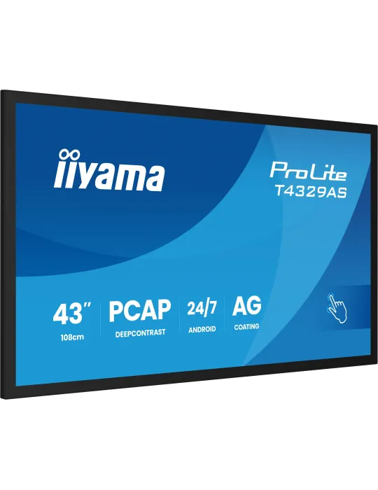 iiyama T4329AS-B1AG Monitor PC 108 cm (42.5") 3840 x 2160 Pixel 4K Ultra HD LED Touch screen Nero