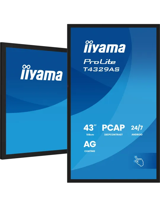 iiyama T4329AS-B1AG Monitor PC 108 cm (42.5") 3840 x 2160 Pixel 4K Ultra HD LED Touch screen Nero