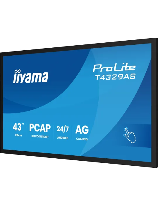 iiyama T4329AS-B1AG Monitor PC 108 cm (42.5") 3840 x 2160 Pixel 4K Ultra HD LED Touch screen Nero