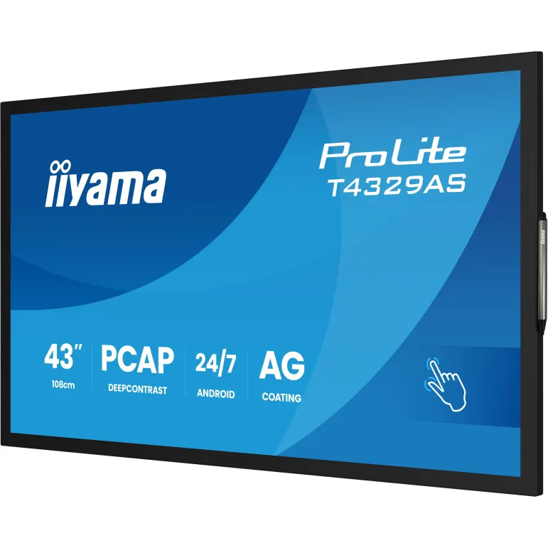 iiyama T4329AS-B1AG Monitor PC 108 cm (42.5") 3840 x 2160 Pixel 4K Ultra HD LED Touch screen Nero