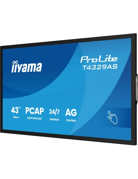 iiyama T4329AS-B1AG Monitor PC 108 cm (42.5") 3840 x 2160 Pixel 4K Ultra HD LED Touch screen Nero