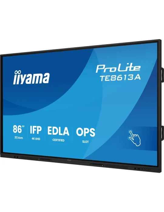 iiyama TE8613A-B2AG visualizzatore di messaggi Design chiosco 2,17 m (85.6") Wi-Fi 500 cd m² 4K Ultra HD Nero Touch screen