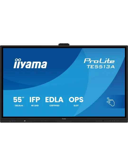 iiyama TE5513A-B2AG visualizzatore di messaggi Pannello piatto interattivo 138,7 cm (54.6") Wi-Fi 500 cd m² 4K Ultra HD Nero
