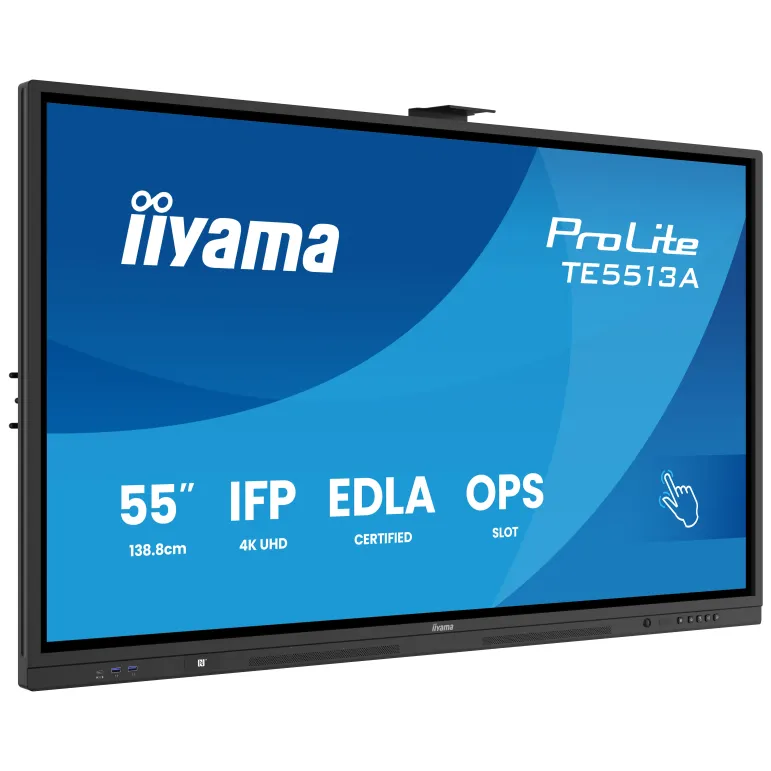 iiyama TE5513A-B2AG visualizzatore di messaggi Pannello piatto interattivo 138,7 cm (54.6") Wi-Fi 500 cd m² 4K Ultra HD Nero