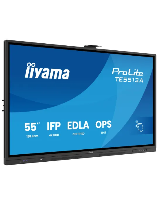 iiyama TE5513A-B2AG visualizzatore di messaggi Pannello piatto interattivo 138,7 cm (54.6") Wi-Fi 500 cd m² 4K Ultra HD Nero