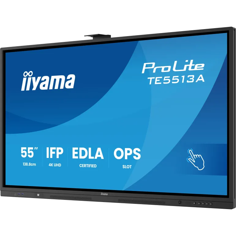 iiyama TE5513A-B2AG visualizzatore di messaggi Pannello piatto interattivo 138,7 cm (54.6") Wi-Fi 500 cd m² 4K Ultra HD Nero