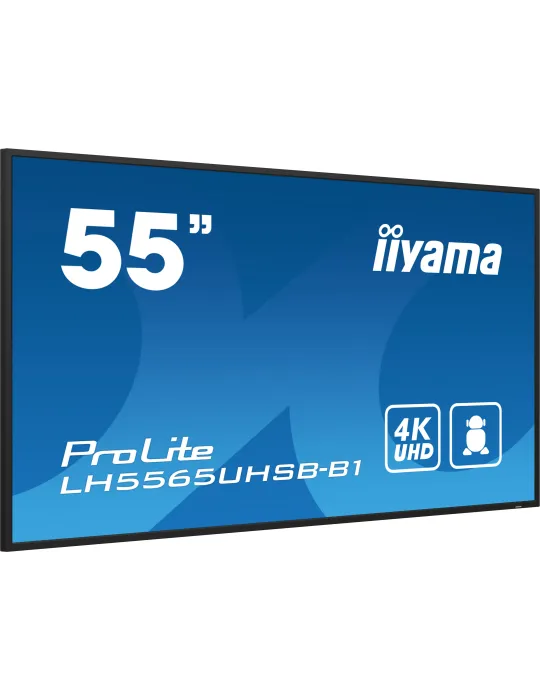 iiyama LH5565UHSB-B1 visualizzatore di messaggi Design chiosco 138,7 cm (54.6") LED Wi-Fi 800 cd m² 4K Ultra HD Nero Processore