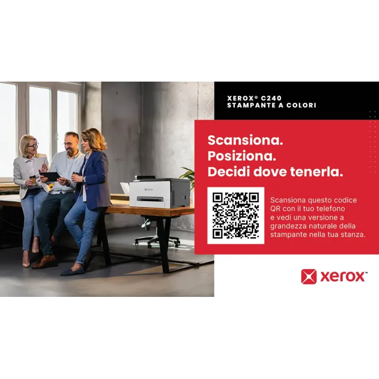 Xerox C240 Stampante Laser A4 a colori, WI-FI, 25 ppm