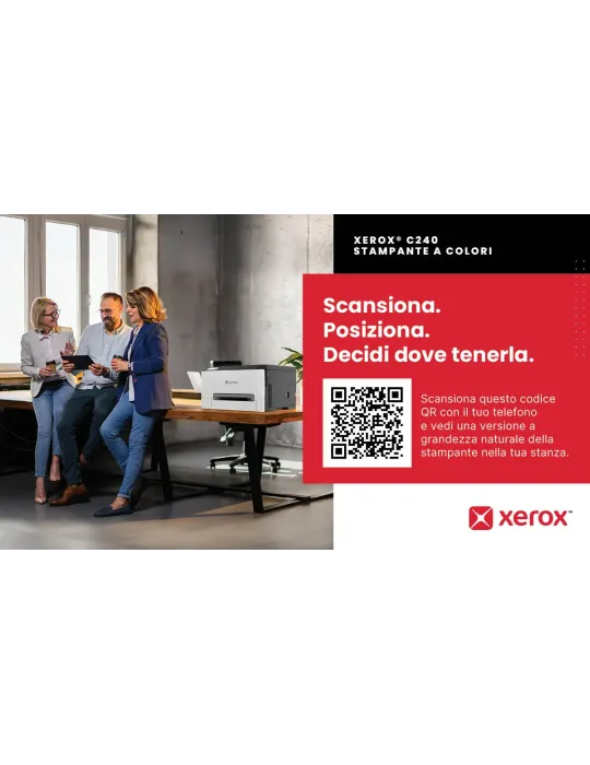 Xerox C240 Stampante Laser A4 a colori, WI-FI, 25 ppm