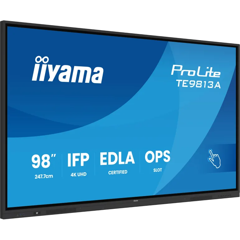 iiyama TE9813A-B2AG visualizzatore di messaggi Design chiosco 2,48 m (97.5") Wi-Fi 500 cd m² 4K Ultra HD Nero Touch screen