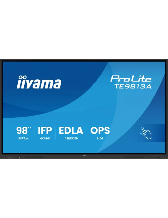 iiyama TE9813A-B2AG visualizzatore di messaggi Design chiosco 2,48 m (97.5") Wi-Fi 500 cd m² 4K Ultra HD Nero Touch screen