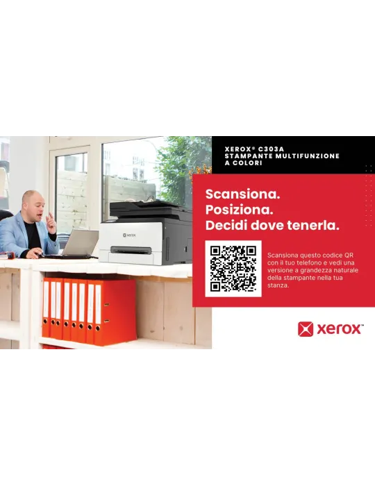 Xerox C303a stampante multifunzione laser A4 a colori, WI-FI, 30 ppm, DADF, scansione, copia e fax