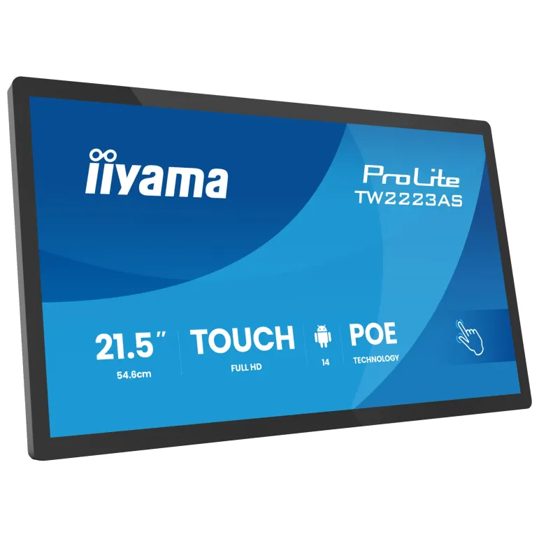 iiyama TW2223AS-B3P visualizzatore di messaggi Pannello piatto interattivo 54,6 cm (21.5") Wi-Fi 450 cd m² Full HD Nero Touch