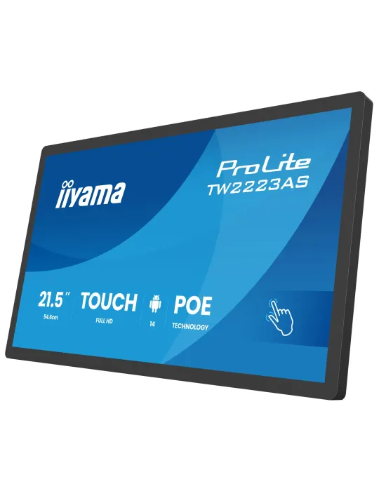 iiyama TW2223AS-B3P visualizzatore di messaggi Pannello piatto interattivo 54,6 cm (21.5") Wi-Fi 450 cd m² Full HD Nero Touch