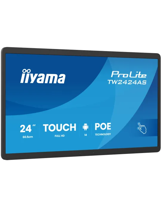 iiyama TW2424AS-B3P visualizzatore di messaggi Pannello piatto interattivo 60,5 cm (23.8") Wi-Fi 450 cd m² Full HD Nero Touch