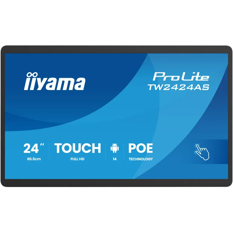iiyama TW2424AS-B3P visualizzatore di messaggi Pannello piatto interattivo 60,5 cm (23.8") Wi-Fi 450 cd m² Full HD Nero Touch