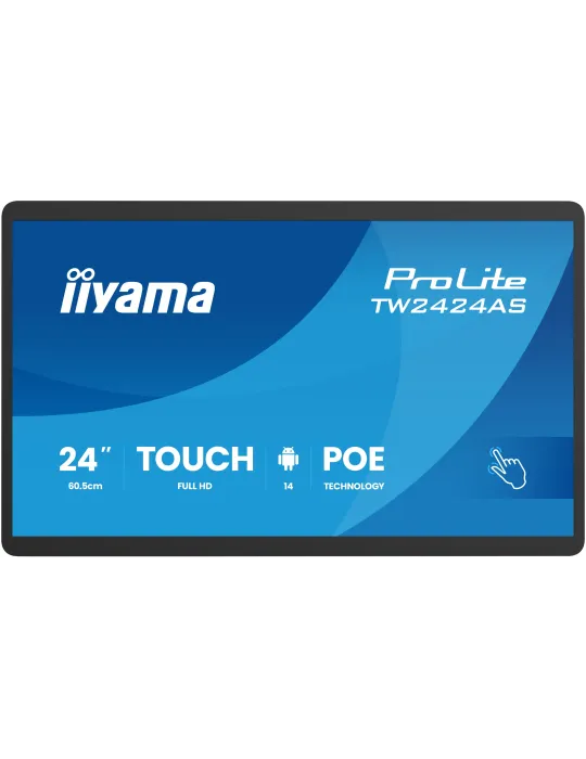 iiyama TW2424AS-B3P visualizzatore di messaggi Pannello piatto interattivo 60,5 cm (23.8") Wi-Fi 450 cd m² Full HD Nero Touch