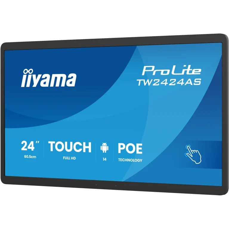 iiyama TW2424AS-B3P visualizzatore di messaggi Pannello piatto interattivo 60,5 cm (23.8") Wi-Fi 450 cd m² Full HD Nero Touch