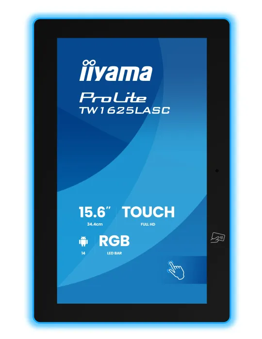 iiyama TW1625LASC-B3PNR espositore per sale riunioni 39,6 cm (15.6") 1920 x 1080 Pixel LED Wi-Fi 6 (802.11ax), Wi-Fi 5