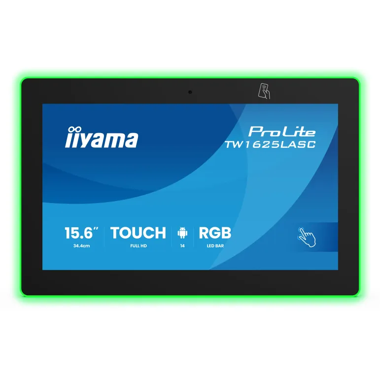 iiyama TW1625LASC-B3PNR espositore per sale riunioni 39,6 cm (15.6") 1920 x 1080 Pixel LED Wi-Fi 6 (802.11ax), Wi-Fi 5