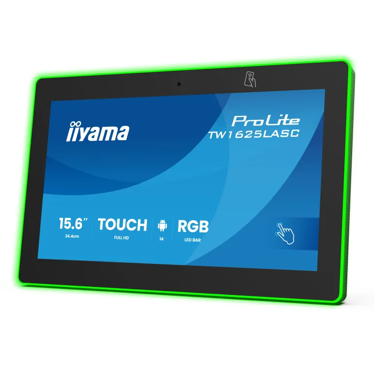 iiyama TW1625LASC-B3PNR espositore per sale riunioni 39,6 cm (15.6") 1920 x 1080 Pixel LED Wi-Fi 6 (802.11ax), Wi-Fi 5