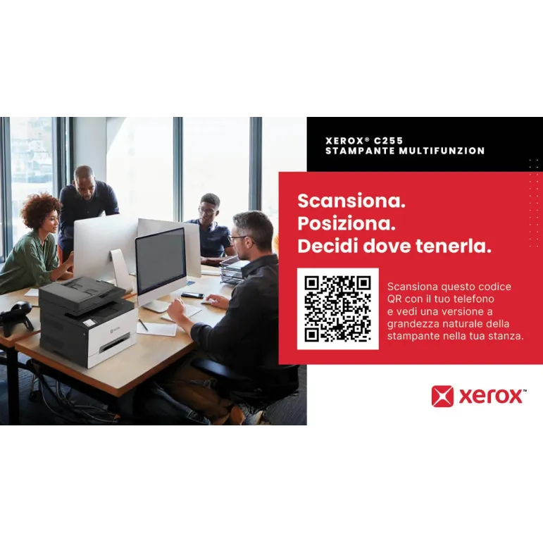 Xerox C255a stampante multifunzione laser A4 a colori, WI-FI, 25 ppm, ADF, scansione, copia e fax