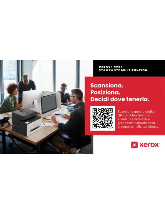 Xerox C255a stampante multifunzione laser A4 a colori, WI-FI, 25 ppm, ADF, scansione, copia e fax