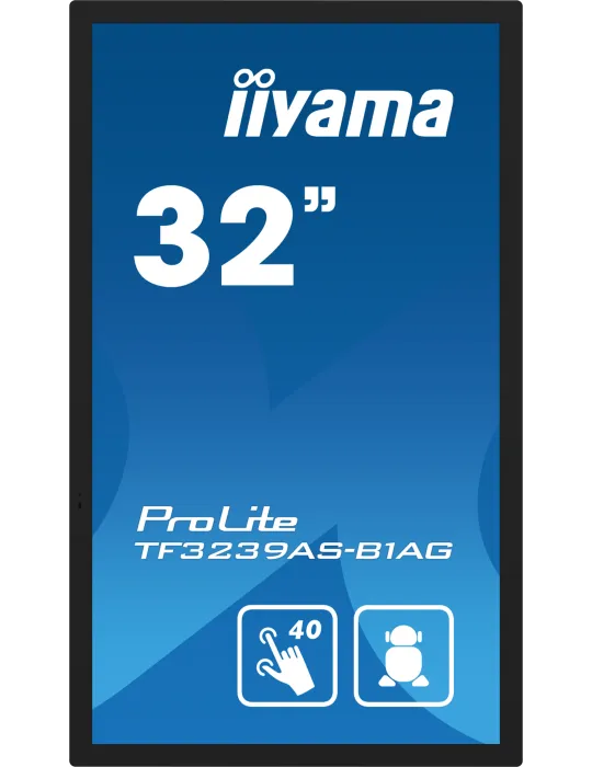 iiyama TF3239AS-B1AG Monitor PC 80 cm (31.5") 1920 x 1080 Pixel Full HD LED Touch screen Nero