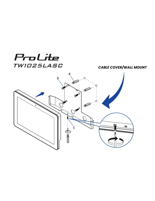 iiyama ProLite TW1025LASC-B3PNR Monitor PC 25,6 cm (10.1") 1280 x 800 Pixel WXGA LED Touch screen Multi utente Nero