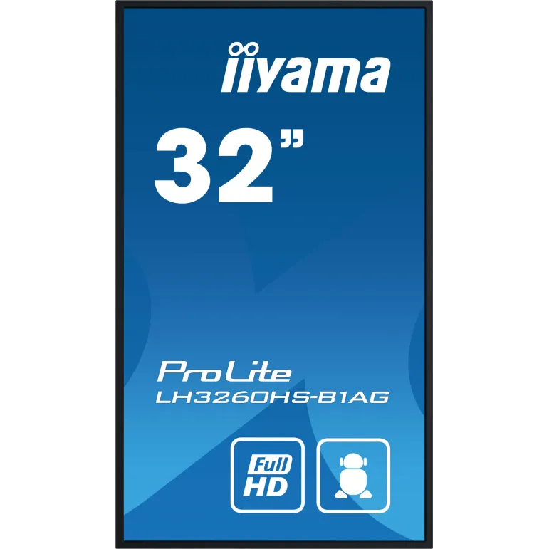 iiyama LH3260HS-B1AG visualizzatore di messaggi Pannello A digitale 80 cm (31.5") LED Wi-Fi 500 cd m² Full HD Nero Processore