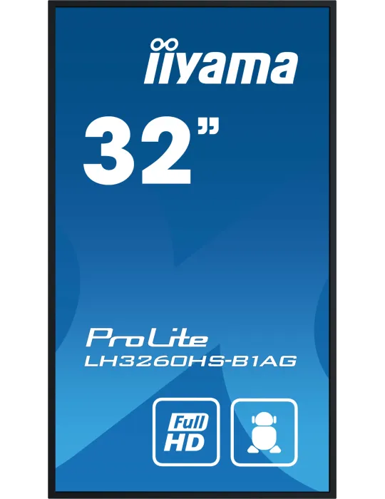 iiyama LH3260HS-B1AG visualizzatore di messaggi Pannello A digitale 80 cm (31.5") LED Wi-Fi 500 cd m² Full HD Nero Processore