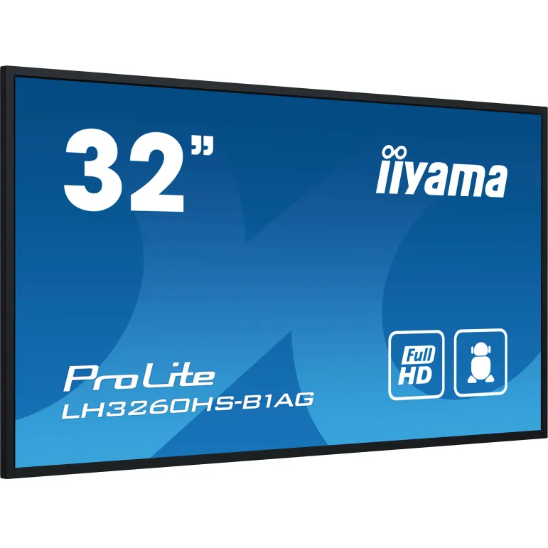 iiyama LH3260HS-B1AG visualizzatore di messaggi Pannello A digitale 80 cm (31.5") LED Wi-Fi 500 cd m² Full HD Nero Processore