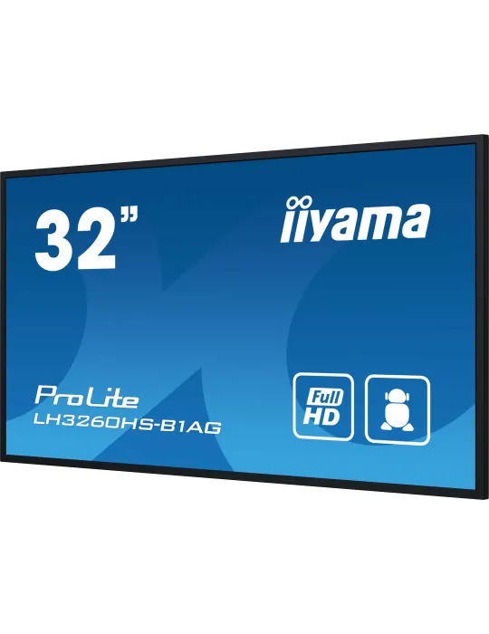 iiyama LH3260HS-B1AG visualizzatore di messaggi Pannello A digitale 80 cm (31.5") LED Wi-Fi 500 cd m² Full HD Nero Processore
