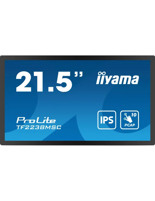 iiyama TF2238MSC-B1 Monitor PC 53,3 cm (21") 1920 x 1080 Pixel Full HD LED Touch screen Nero