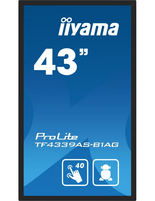 iiyama TF4339AS-B1AG Monitor PC 108 cm (42.5") 3840 x 2160 Pixel 4K Ultra HD LED Touch screen Nero
