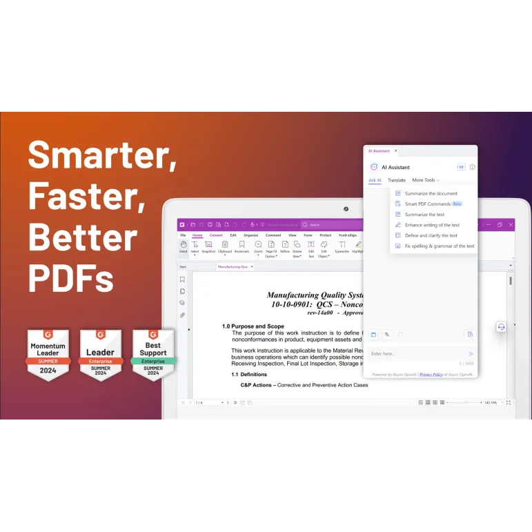 Foxit PDF Editor 14 - versione perpetua senza scadenza - modifica professionale di PDF per Windows e Mac