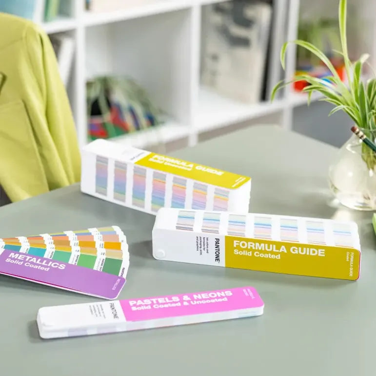 Pantone Solid Guide Set - Formula Guide Coated & Uncoated, Pastels & Neons Guide, Metallic Guide